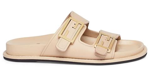 Fendi slides with buckle